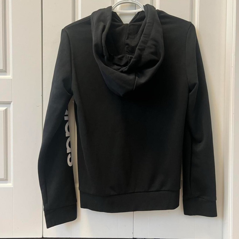 Adidas Women’s Full Zip Hoodie | Black Logo Sleeve |‎ Size Medium - Picture 2 of 6